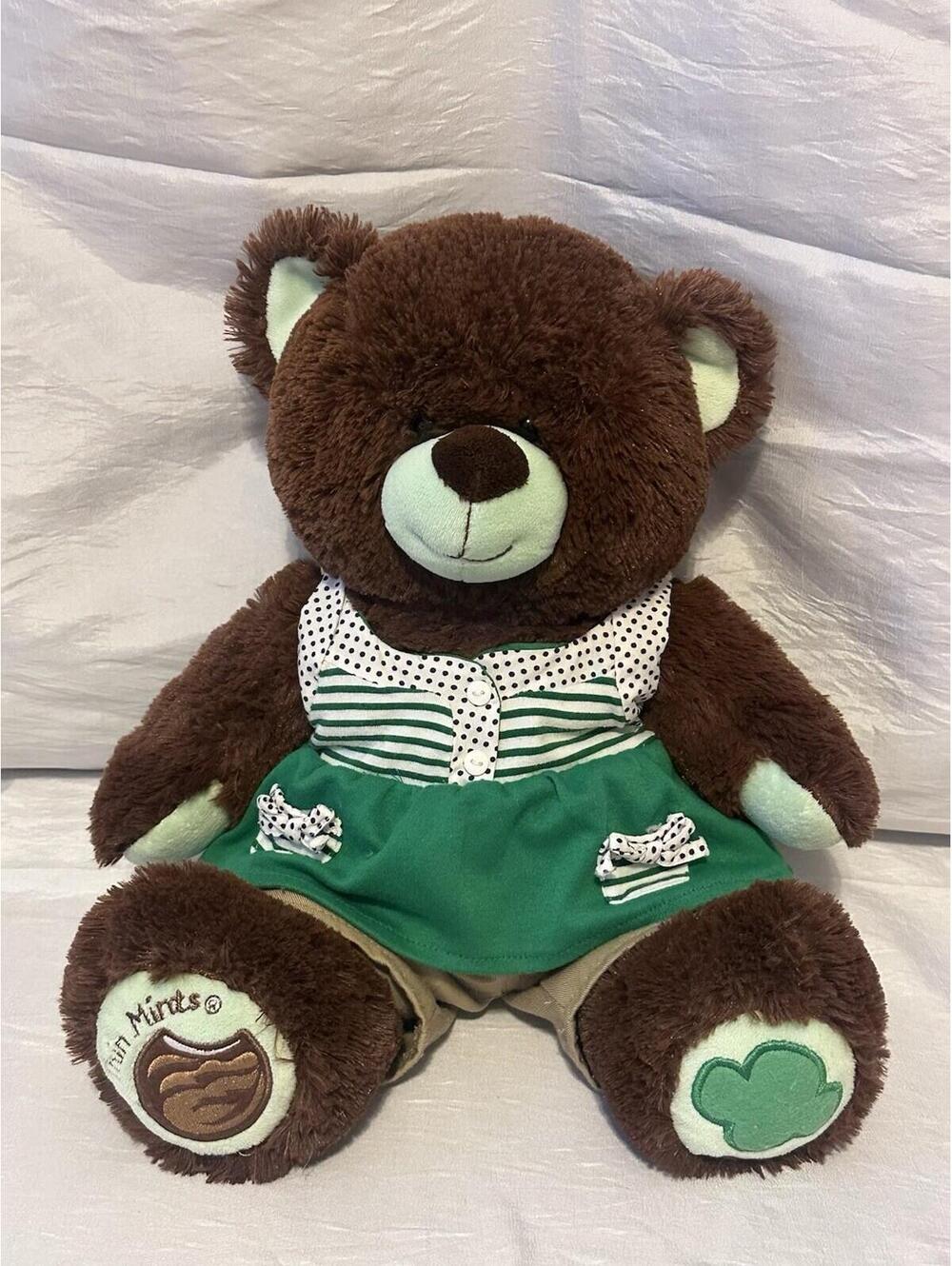 Build a Bear Girl Scouts Thin Mints Teddy 12" Stuffed Animal W/outfit EUC